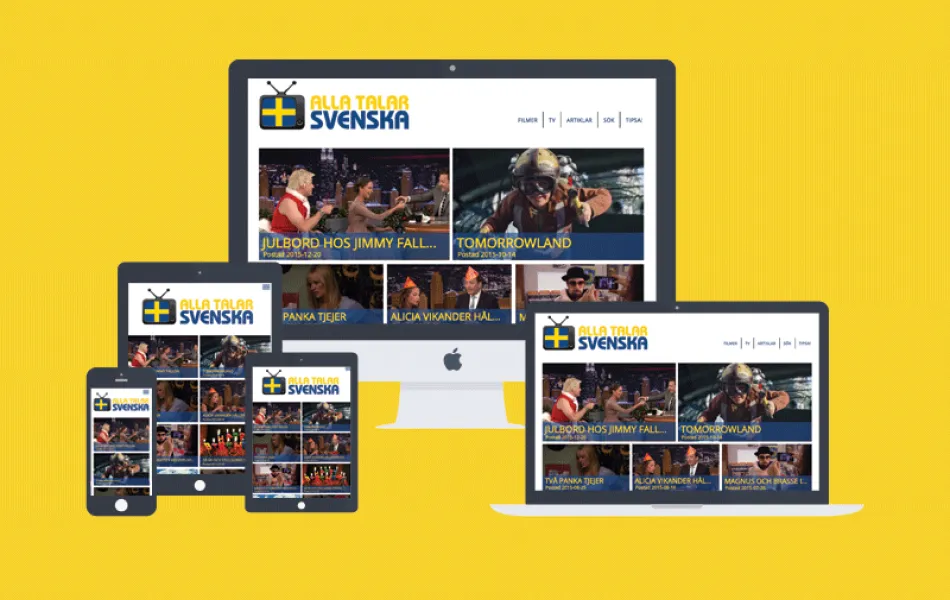 Ny design av webbplatsen Alla Talar Svenska