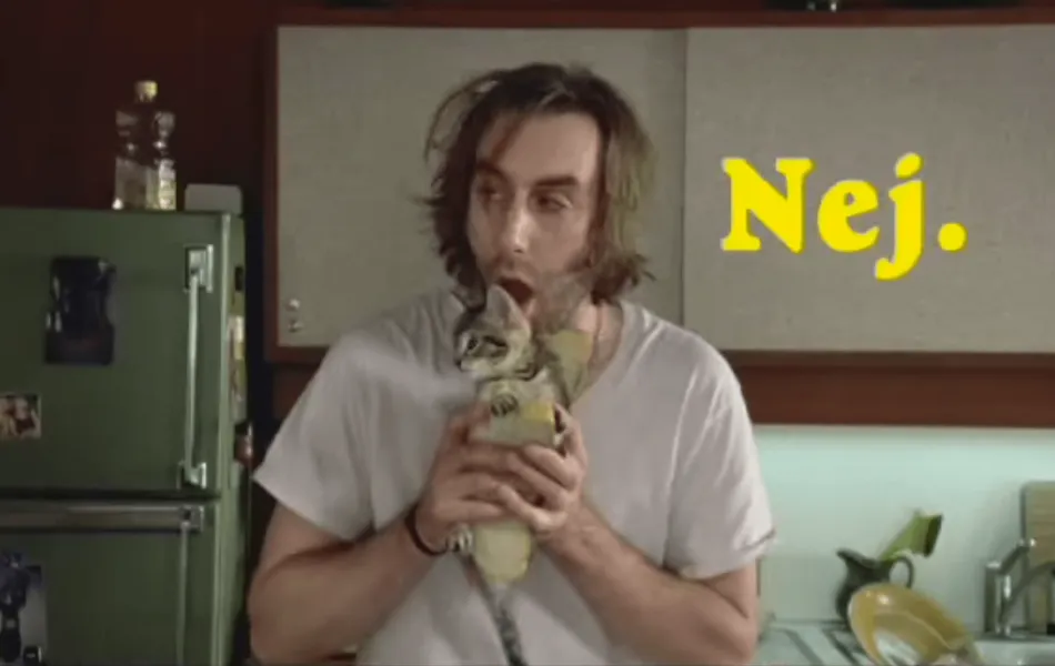 Skärmdump från en reklamfilm