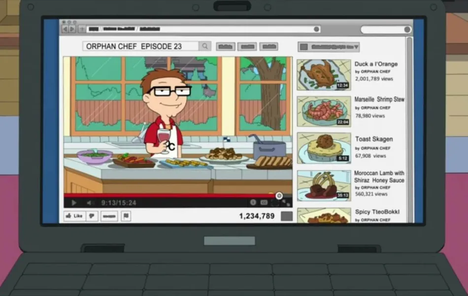 Bild från tv-serien "American dad"