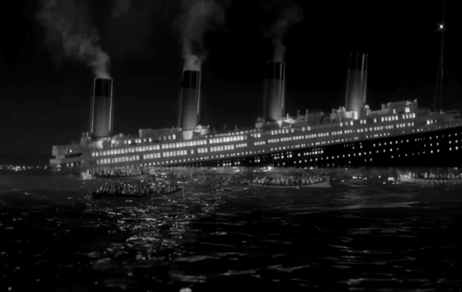 Bild från filmen  "Titanics undergång"