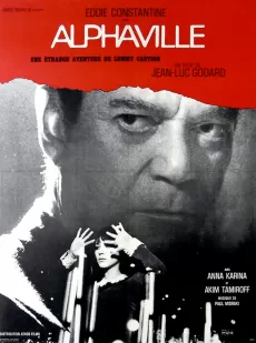Affisch för filmen Alphaville - Ett fall för Lemmy Caution