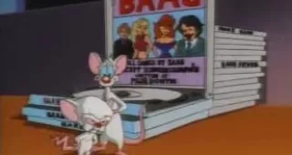 Bild från avsnittet "Brainwashed: Part 2: I am not a hat" på tv-serien "Pinky and the brain"