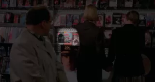 Bild från tv-serien Seinfeld där man ser filmen Dunderklumpen