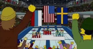Bild från avsnittet "Boy meets curl" på tv-serien "Simpsons"