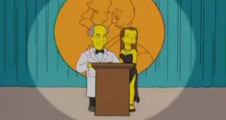 Bild från avsnittet "Treehouse of horror XIV" på tv-serien "Simpsons"