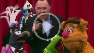 Bild från tv-serien "Mupparna" med avsnittet där Jonathan Winters är gäst